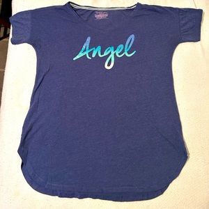 Victoria’s Secret dark heather blue nighty t shirt size medium.